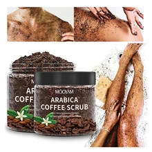 Corpo esfrega esfoliante esfrega arabica café esfrega 2 pçs limpeza suave rosto corpo banho sal esfoliante ácaro limpeza profunda 250g