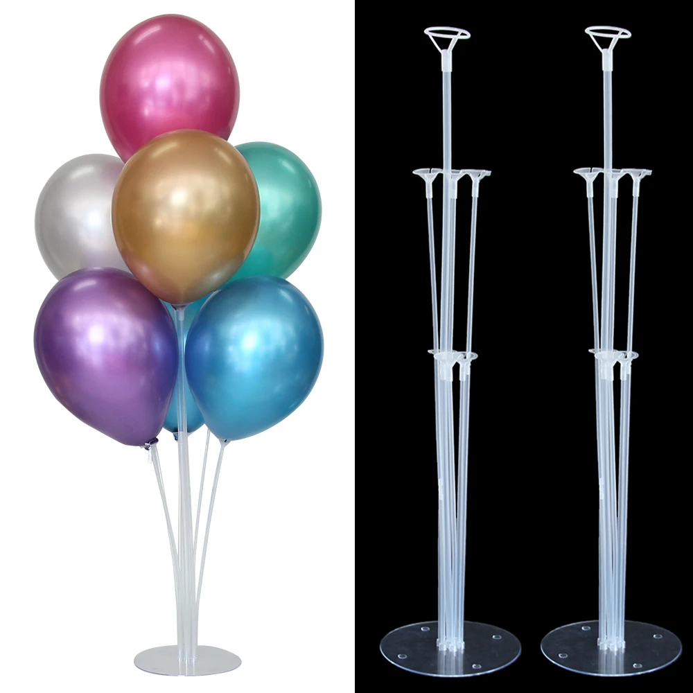 1 Set 7 Tubes Balloons Stand Balloon Holder Display Confetti Balloons