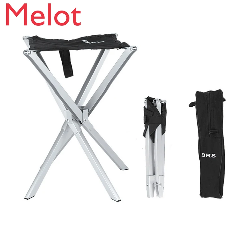 

Ultralight Outdoor Folding Stool Fishing Chairs Camping Chair Mini Folding Stool Oxford+Aluminum Alloy Bearing 90kg