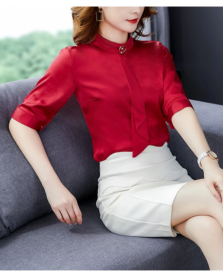 Женские рубашки элегантные женские шелковые блузки рубашка корейская мода женские атласные топы рубашка плюс размер женские блузки Blusas Mujer De Moda блузка женская рубашка женская футболка женская