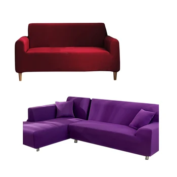 

2 Seats Universal Tight Wrap Cover Elastic Sofa Covers for Living Room Sofa Towel Slip-Resistant Sofa Cover