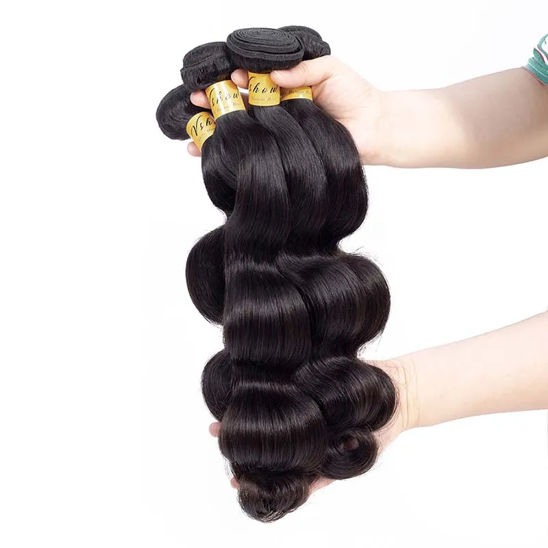 VSHOW человеческие волосы плетение пучок s бразильские пучки волнистых волос наращивание волос 4 пучка предложения remy волосы 10-26 дюймов