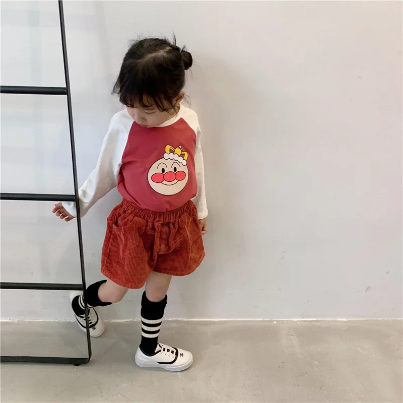 Unibaby/Детские шорты на гусеничном ходу в Корейском стиле; Простые вельветовые шорты разных цветов
