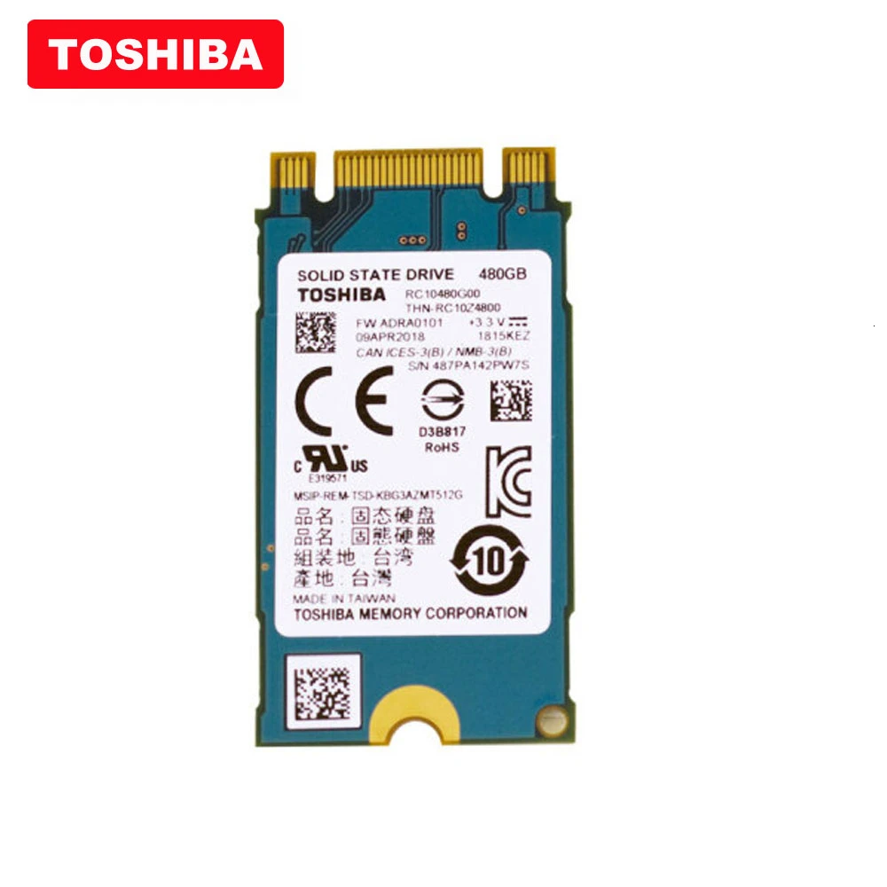 TOSHIBA 3D NAND RC100 SSD 120 ГБ 240 M.2 2242 NVMe PCIe Gen3x2 Внутренний твердотельный диск Жесткий для