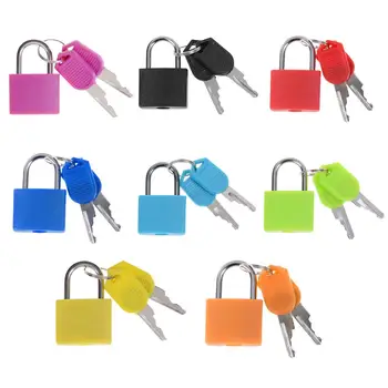 

Mini Small Strong Steel Padlock Travel Tiny Suitcase Lock with 2 Keys