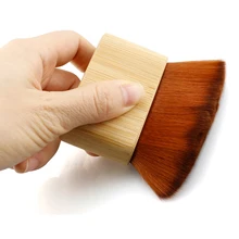 Парикмахерская Шея ручка для щетки бамбук мягкая щетка для волос щетка для чистки шеи щетка для стрижки волос щетка для волос парикмахерские инструменты для волос