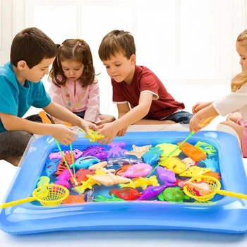 

28pcs/Set Boys And Girls Magnetic Fishing Parent-Child Interactive Toys Children Fishing Game Educational Toys Fishing Toy Set