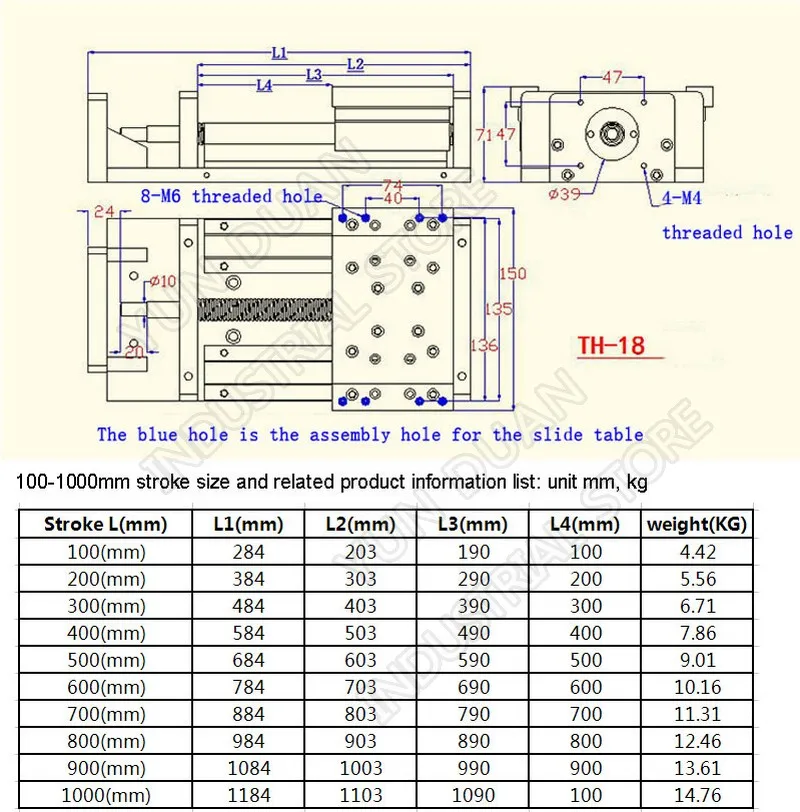 Manual Sliding Table 400MM Stroke 16" Heavy Load Precision Slide Linear Stage SFU1605 C7 Ball Screw SBR Guide Platform