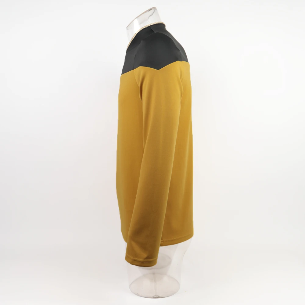 Звезда TNG капитан Пикард трек красный Униформа Топ куртка Voyager DS9 Желтый костюмы для косплея Хэллоуин Вечерние
