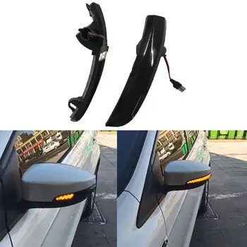 

1pair Dynamic Blinker Led Turn Signal Lights Smoked Flowing Rear View Mirror Lights Indicator For Ford Kuga Ecosport 2013-2018