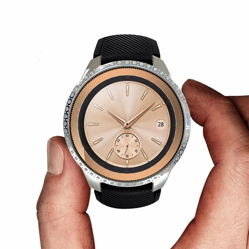 Чехол для samsung Galaxy Watch 46 мм 42 мм, чехол-бампер, аксессуары для смарт-часов, роскошный чехол из поликарбоната с алмазной рамкой, жесткий защитный чехол
