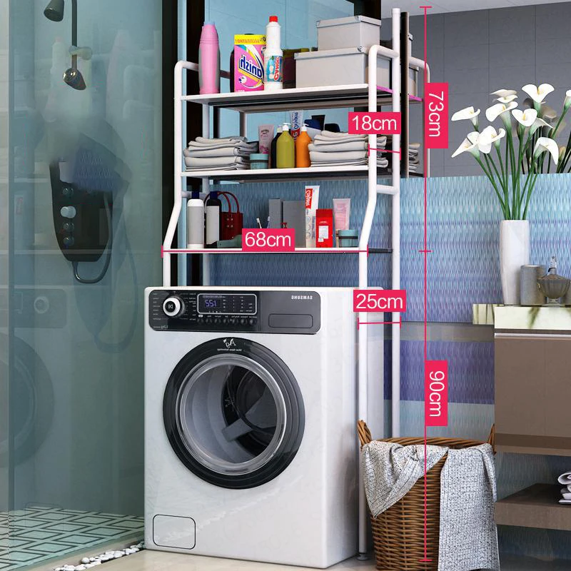  Bathroom Storage Floor Stand Shelf Floor Toilet Washbasin Washing Machine Toilet Storage Rack Kitch