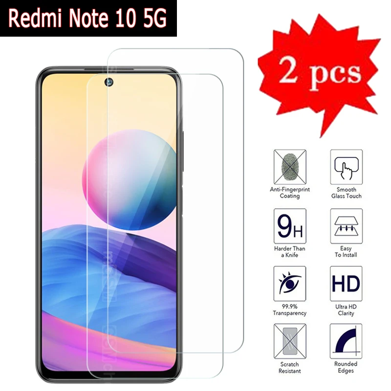 2-1Pc Vetro Premium Per Xiaomi Redmi Note 10 5G Cover Phone Pellicola Protettiva Su Redmi Note10 5G Hd Vetro Temperato Antideflagrante