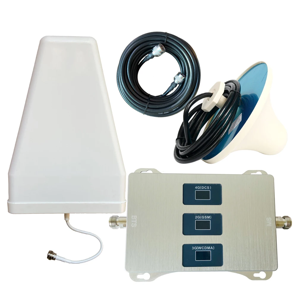 Трехдиапазонный трехдиапазонный усилитель с ЖК дисплеем 900 1800 2100 МГц GSM DCS 3G
