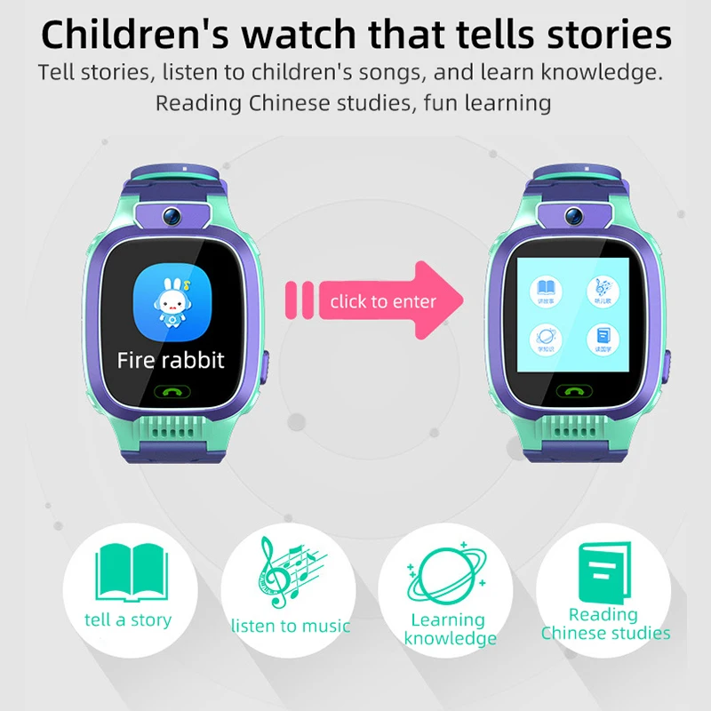 Captain HF Children's Smart Watch GPS Waterproof IP67 Fitness Kids Gift Kids Smart Watch Sim-card 4G Compatible iPhone Android