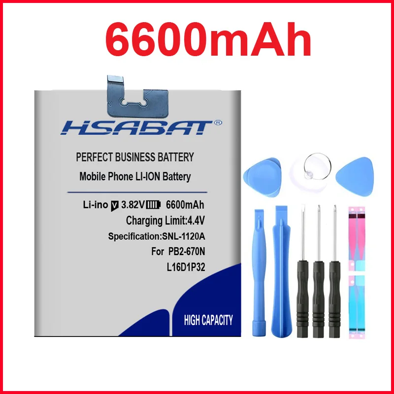 HSABAT 6600 мА/ч, L16D1P32 Батарея для lenovo Phab 2 Phab 2 PB2-650 PB2-650M PB2-670N PB2-670M PB2-670Y PB2 670N 670Y