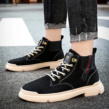 

GOODRSSON Brand Spring and Autumn The New Trend Casual Martin Boots Comfortable Fashion Wear-resistant Wild Ankle boots