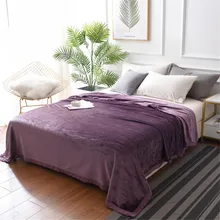 Одеяло из кораллового флиса в европейском стиле, однотонное теплое толстое покрывало для одной кровати, фланелевое одеяло для путешествий и дома