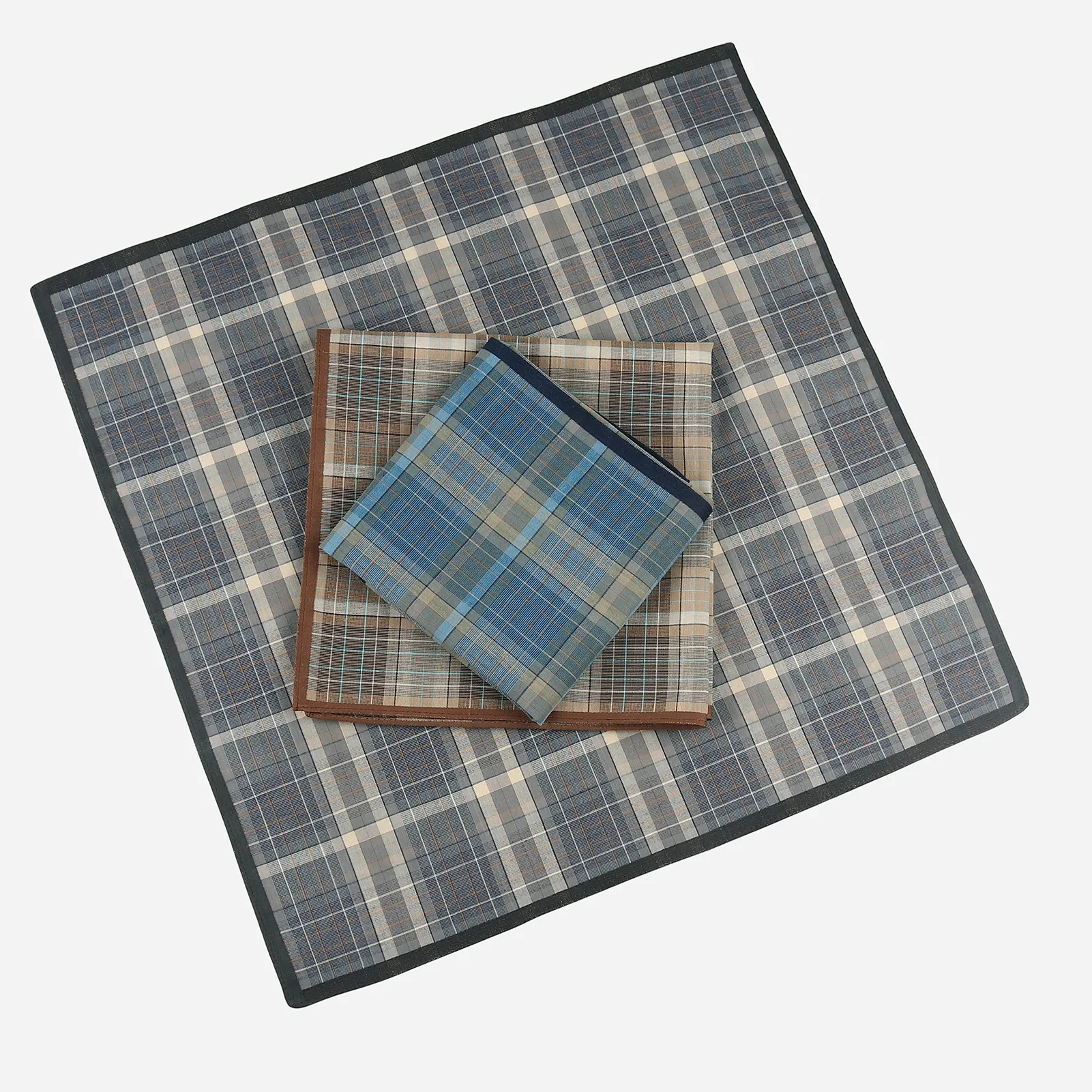 Pocket Square Mini Handkerchief 6/12PCs Men's Handkerchief Cotton Square Dark Grid Mixed Tri-Color Classic Vintage Business Checked Multicolor Gentleman Pocket