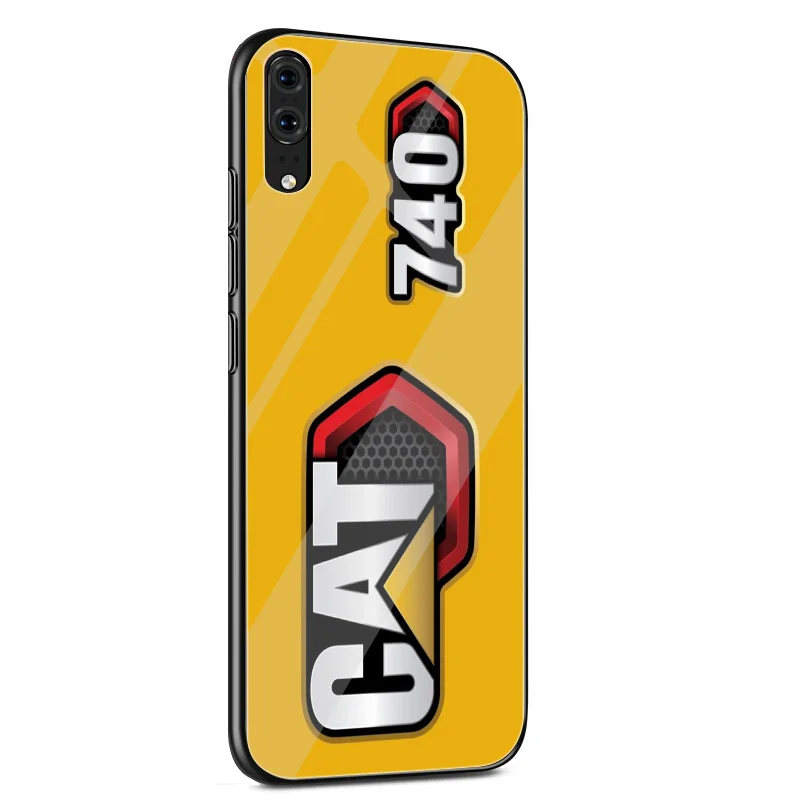 Стекло чехол для телефона для Xiaomi mi 8 9 Lite Red mi Примечание 5 6 7 Pro A1 A2 6A 4X Pocophone F1 с логотипом Caterpillar оболочки