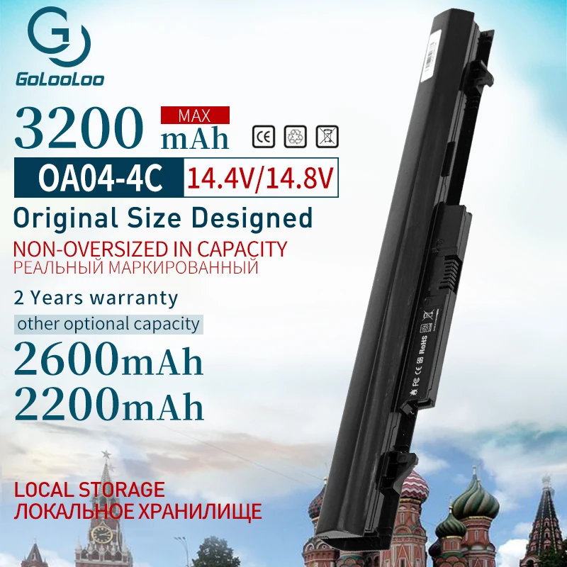 Golooloo 4 ячейки Аккумулятор для ноутбука HP COMPAQ OA04 искусственная фотография