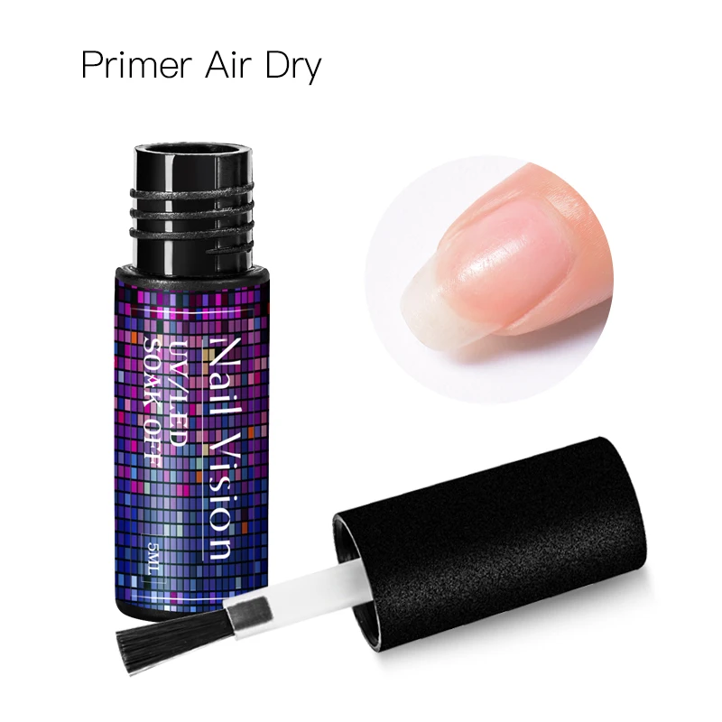 

Nail Vision 5ml Primer Nail Fast Air Dry Nail Primer Nail Art Acrylic No-acid Primer Base No Need of UV/LED Lamp Nails Bonder