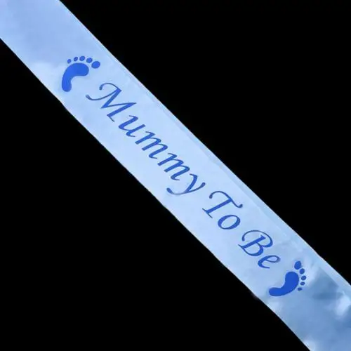Baby Shower Sash украшение для вечеринки в день рождения MOM To Be/Grandma/Auntie/Няня/Большая сестра - Цвет: Blue Mummy To Be
