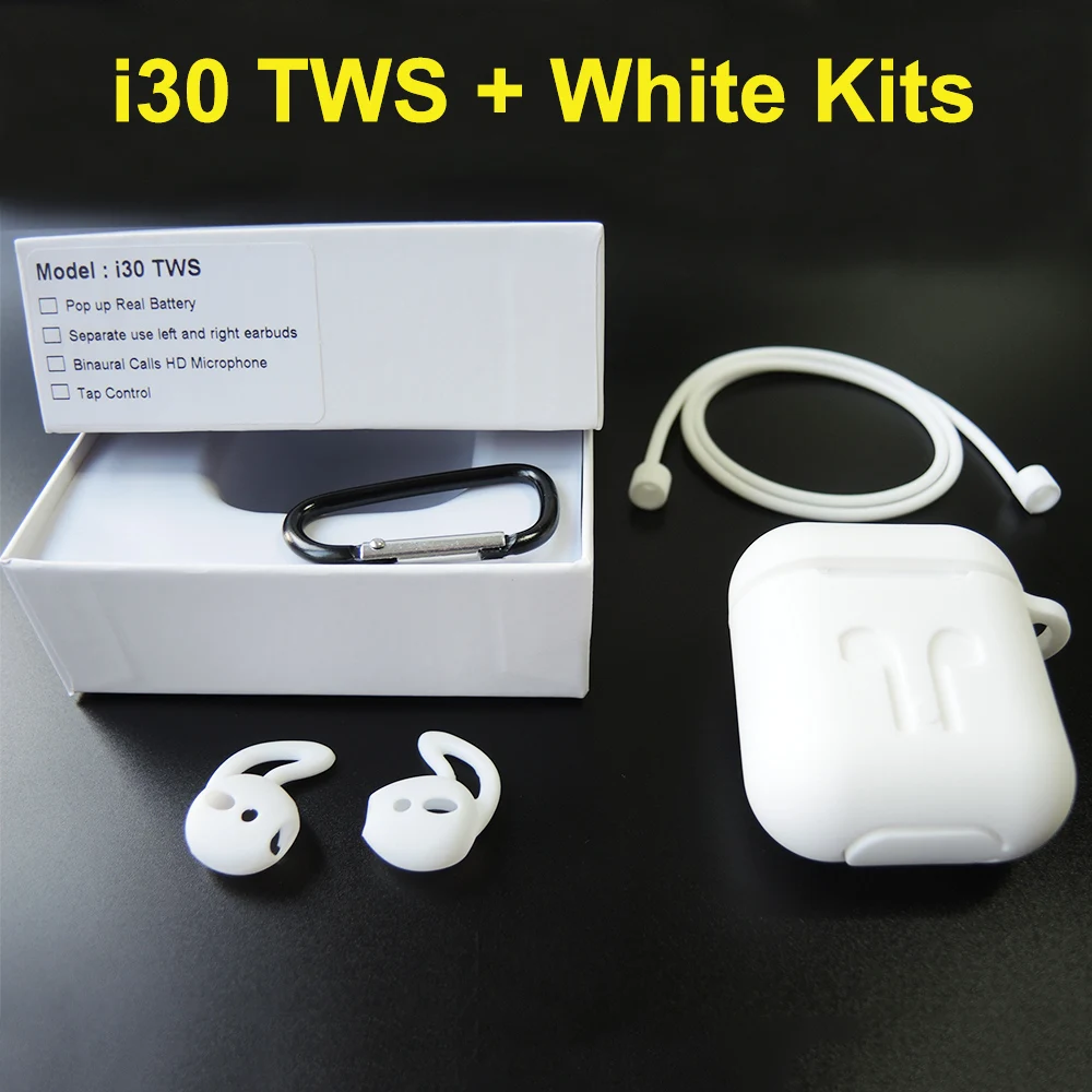 I30 TWS всплывающие окна Bluetooth наушники беспроводные наушники PK w1 чип TE9 LK-TE9 гарнитура для IOS и Android наушники bluetooth - Цвет: i30 Add white kits