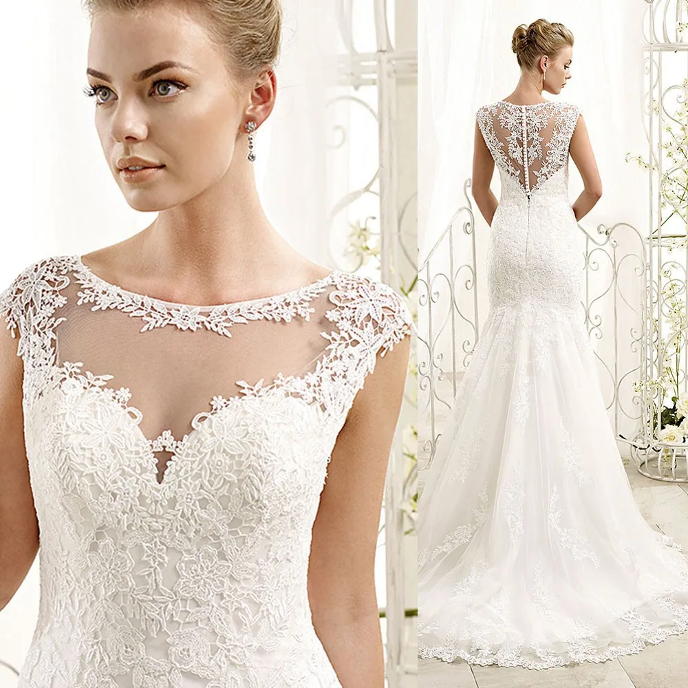 vestido de festa longo свадебное платье es Русалка, кружева, свадебная одежда с поясом со стразами на бретелях vestido de Noiva Renda свадебное платье