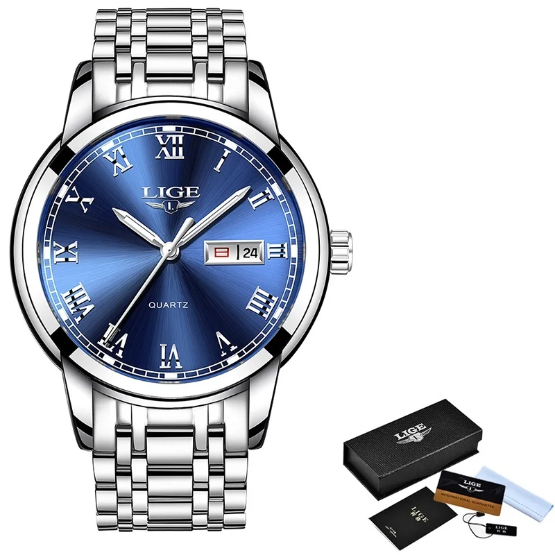 Couple Watches for Lovers Quartz Wristwatch Fashion Business Men Watch for Women Watches Stainless Steel White Gold Pair Hour 