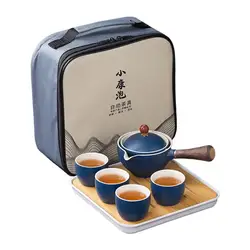 Portable Lazy Kung FU Tea Set Tea Cup Teapot Tea Infusers For Loose Tea Chinese Tea Ceremony Gift 360 Automatic Spinning Cre
