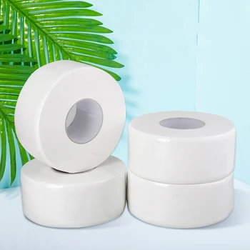 

Jumbo Roll Toilet Paper For Home 3-layer Wood Pulp Rolling Paper Tissue Strong Water Absorption Kitchen Bathroom Tool M18