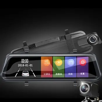 

Dash Cam 1080P Mirror new 10" Full Touch Streaming Dual lens RearView Night For car Dvr Camera factory dashcam