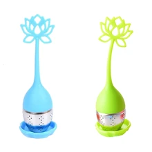 Поддон для заварки чая с силиконовой ручкой, фильтр из нержавеющей стали, фильтр для рассыпчатого чая, круче, лучший травяной поднос для чашек, кружек, чайных Горшков