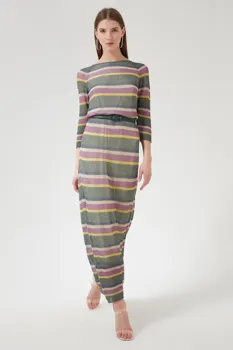

STRIPE BEHIND the DROP ASTARLI KNITWEAR DRESS