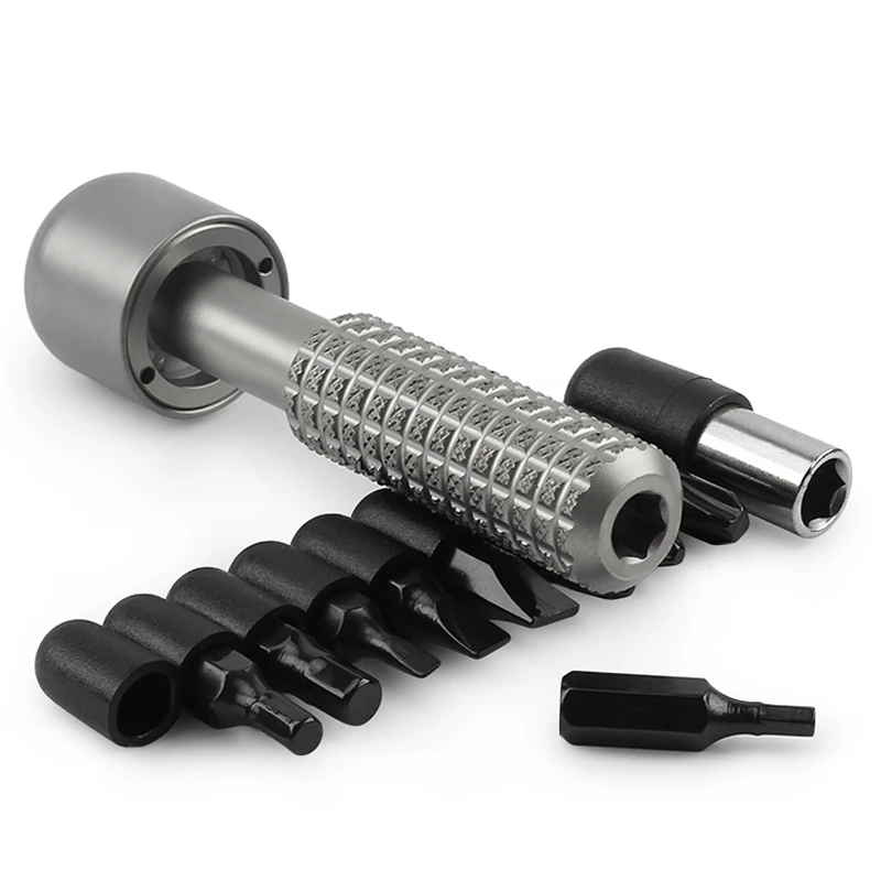

EDC Screwdriver Fingertip Titanium Alloy Bolt 6mm Batch Head Outdoor Tool Titanium Screwdriver