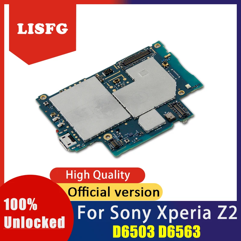 Б/у материнская плата для Sony Xperia Z2 L50W D6503 100% оригинальная разблокированная D6563