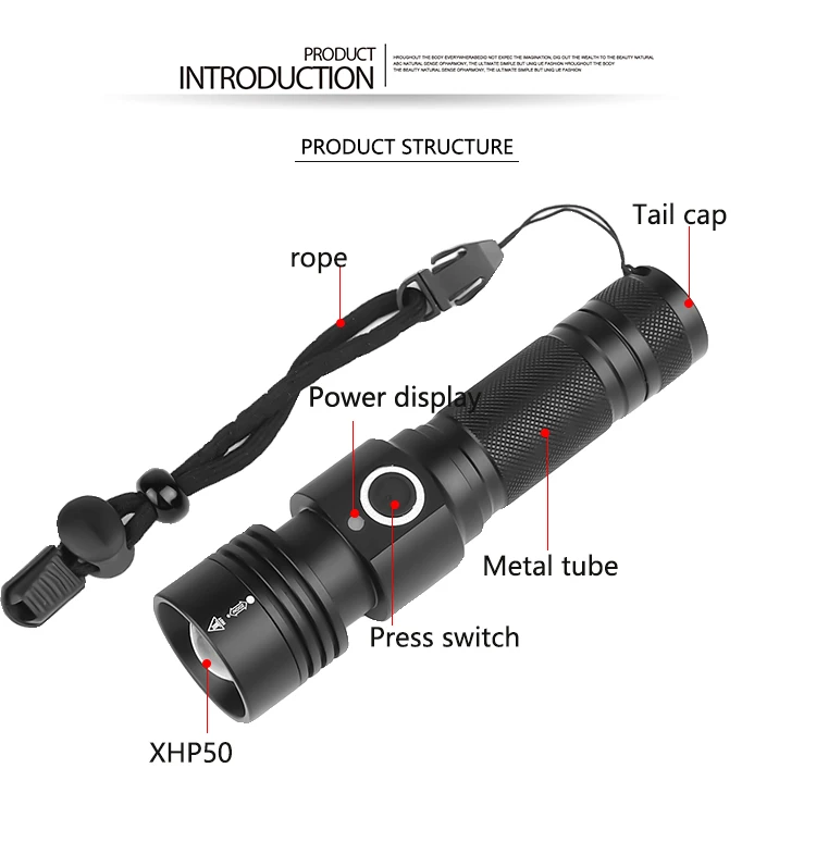 60000LM мощный светодиодный фонарик XHP50 фонарик USB зарядка светодиодный фонарь с зумом lanter 1*18650 батарея для кемпинга Велоспорт лампа