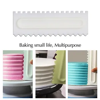 

4Pcs/Set Cake Decorating Comb Cake Scraper Smoother Cream Decorating Pastry Icing Comb Fondant Spatulas Baking Pastry Tools