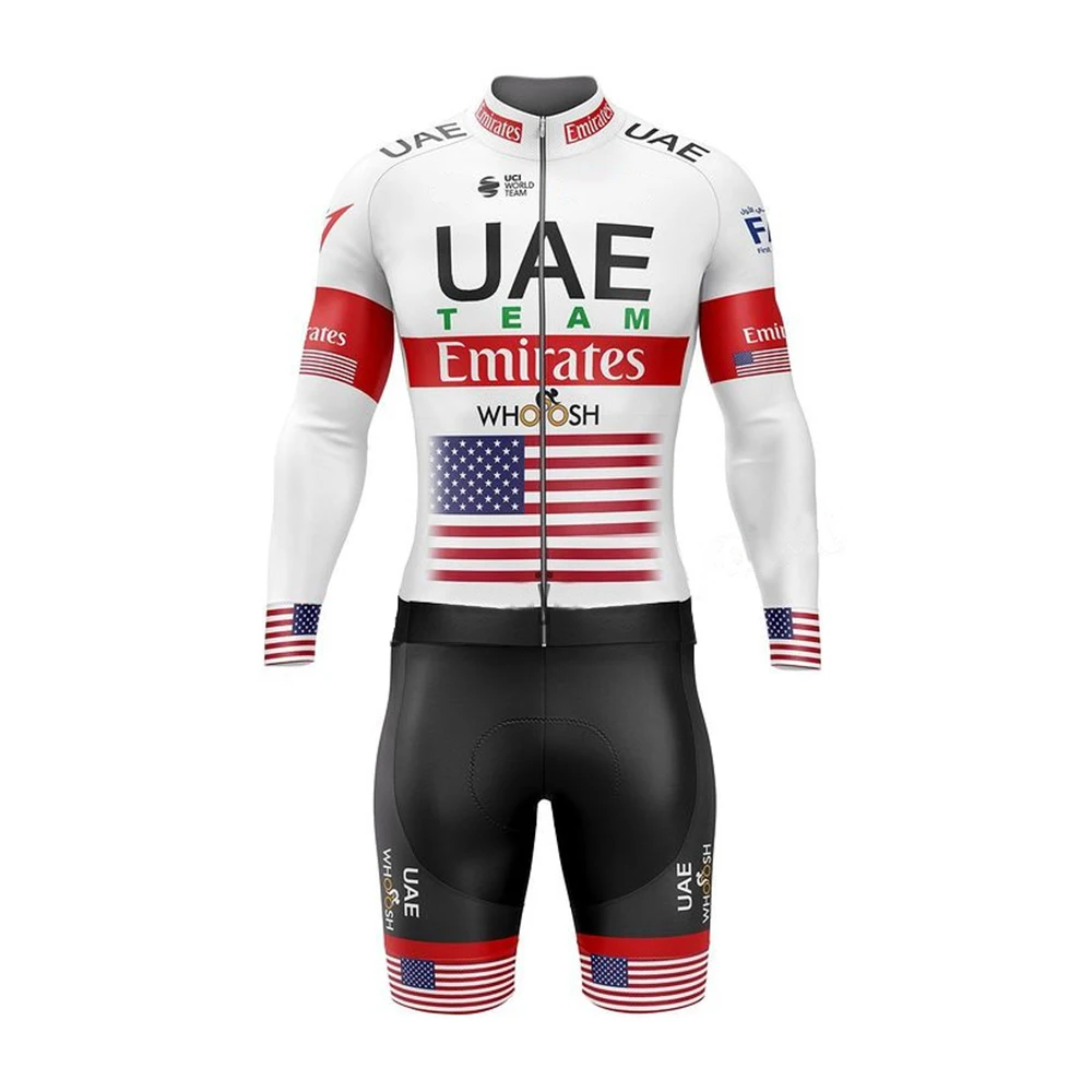 

Uae Team Emirates 2020 Long Sleeve Triathlon Skinsuit Cycling Body Suit Bike Jersey Jumpsuit Set Mtb Maillot Ciclismo Hombre