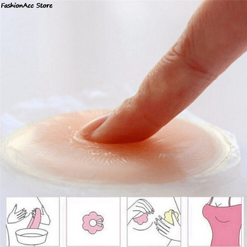 

Невидимый многоразовый самоклеящийся силиконовый бюстгальтер, наклейки на грудь, круглая/в форме сердца, накладки на соски