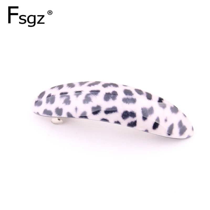 Новое поступление, Заколки для женщин, Леопардовый принт, дуговые акриловые шпильки для волос, большой Топ, пружинные заколки для густых волос, украшение для волос, доступ - Цвет: 1