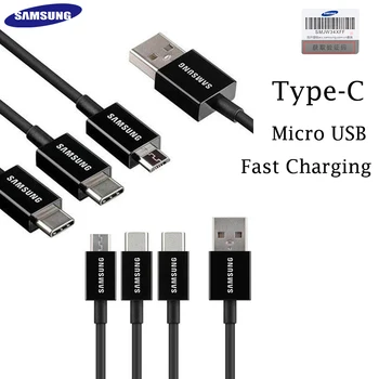 

Original Samsung 3 in 1 USB Micro USB Cable & Type C Fast Charging White 1M Data Cable for Galaxy S10 S20 S7 Edge A7 A90 Note 4