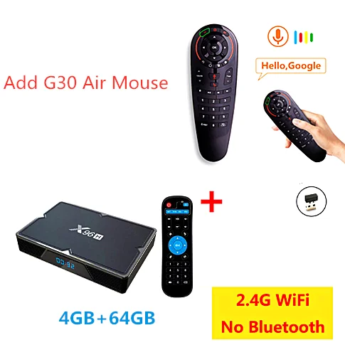 4G64G Add G30 X96 H Smart tv BOX X96 Мини Android 9,0 4 Гб 64 Гб 32 Гб Allwinner H603 wifi 1080P 4K Youtube 2 Гб 16 Гб телеприставка медиаплеер - Цвет: 4G64G Add G30