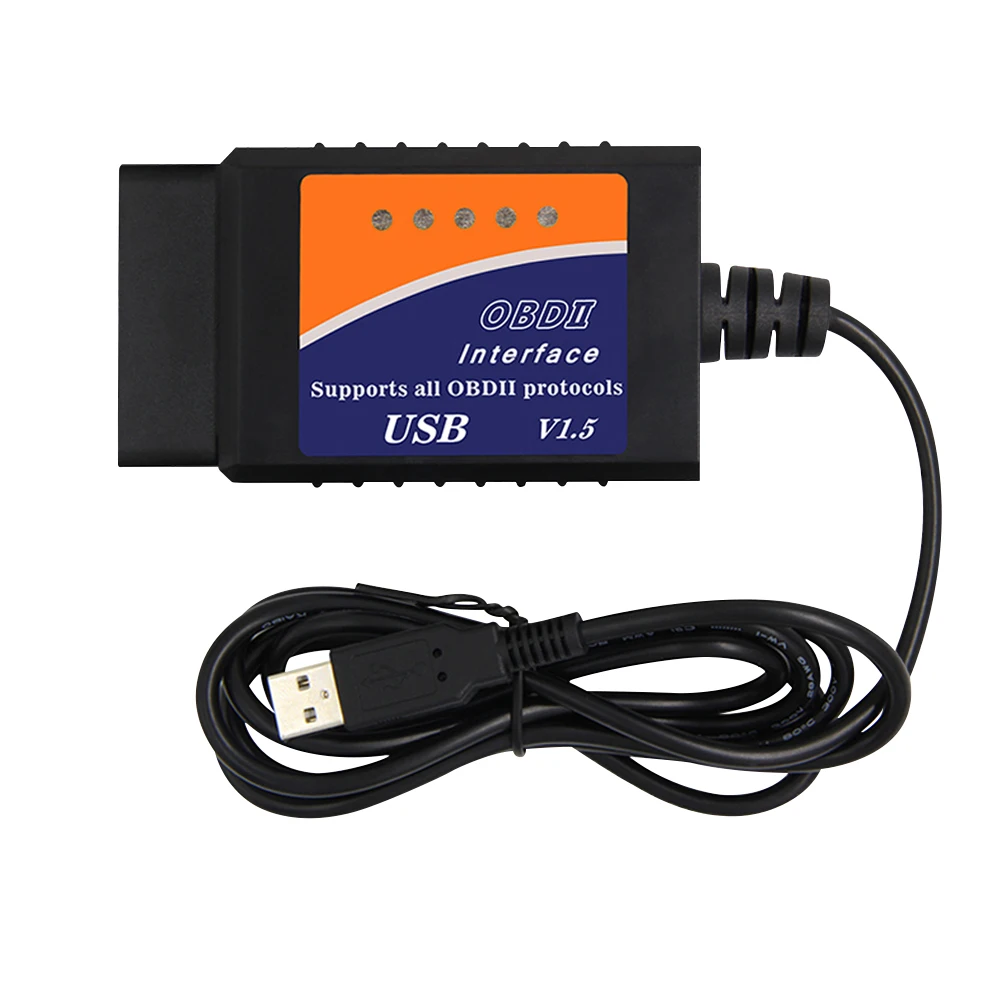 ELM327 V1.5 PIC18F25K80 чип USB PL2303 Драйвер IC OBD2 OBDII автоматический диагностический инструмент считыватель кодов неисправностей автомобиля ELM 327 V1.5 USB - Цвет: with PIC18F25K80