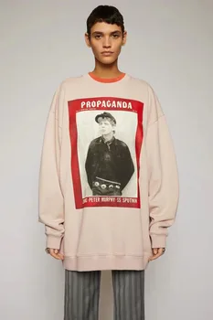 

2020 AC studios Spring Head Portrait Poster Print Loose Round Neck Long Sleeve Sweatshirt for Men and Women Pullover