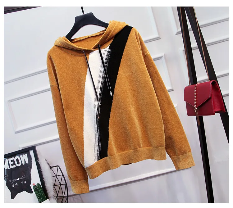 Autumn winter women's loose sweat suit high quality diamonds hooded sweaters+casual pants two piece set A984
