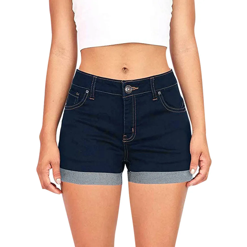 Fashion Low Waisted Washed Denim Shorts Female Short Jeans for Women 2019 Summer Ladies Hot Shorts solid crimping denim shorts Fashion Low Waisted Washed Denim Shorts Female Short Jeans for Women 2019 Summer Ladies Hot Shorts solid crimping denim shorts