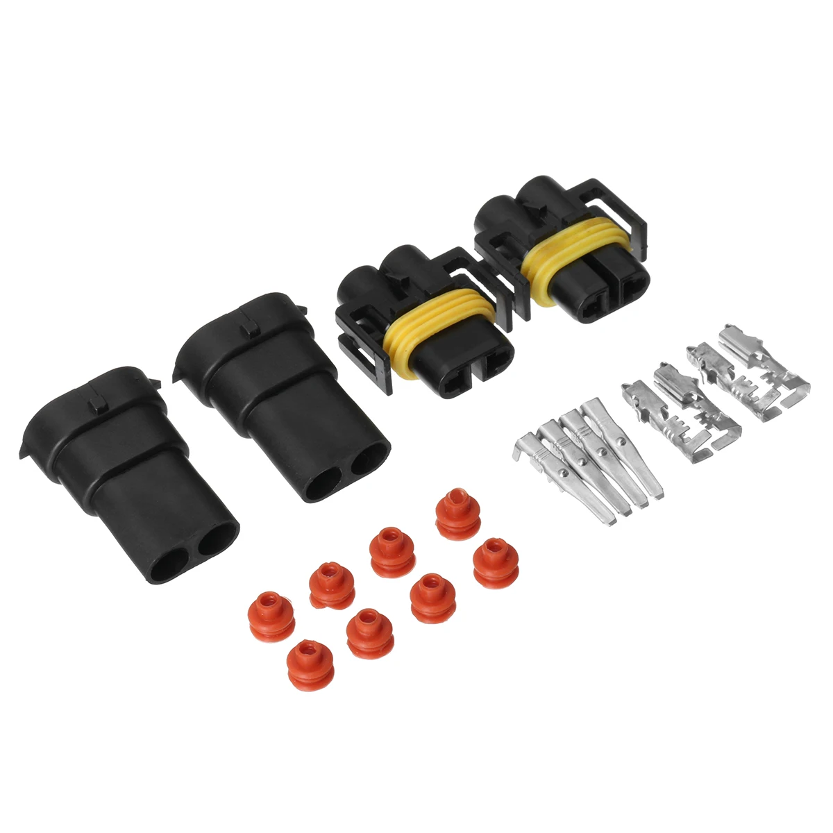 

KROAK 2Pair H8 H9 H11 880 881 Female And Male Adapter Harness Car Auto Wire Connectors For HID Xenon Light Socket Plug