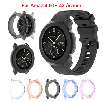 

TPU Protective Case For huami Amazfit GTR 42mm Soft Cover Protector For GTR 47mm Smart Watch Accessories Shell Frame Bumper band
